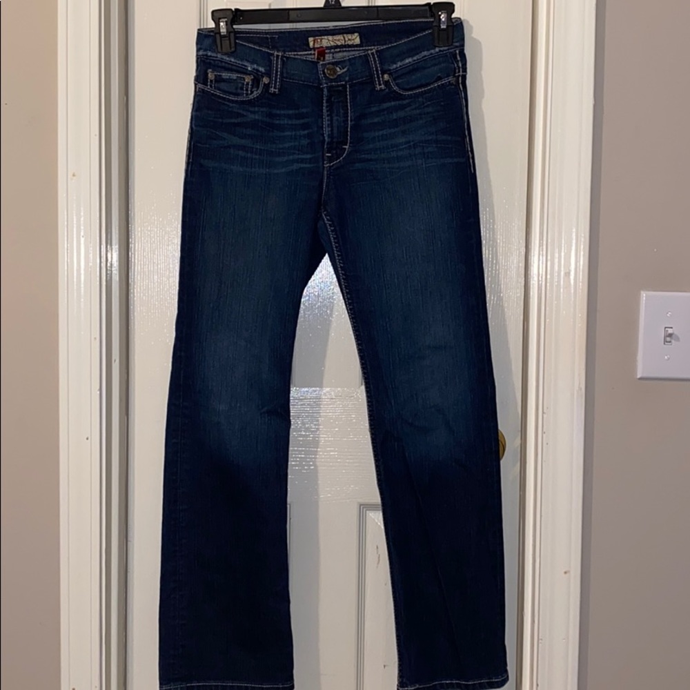 Dark wash, flare BKE jeans